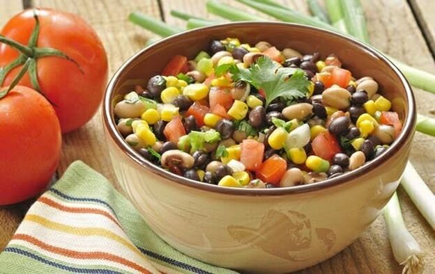 Dietary vegetable salad can be included in the menu when losing weight with proper nutrition