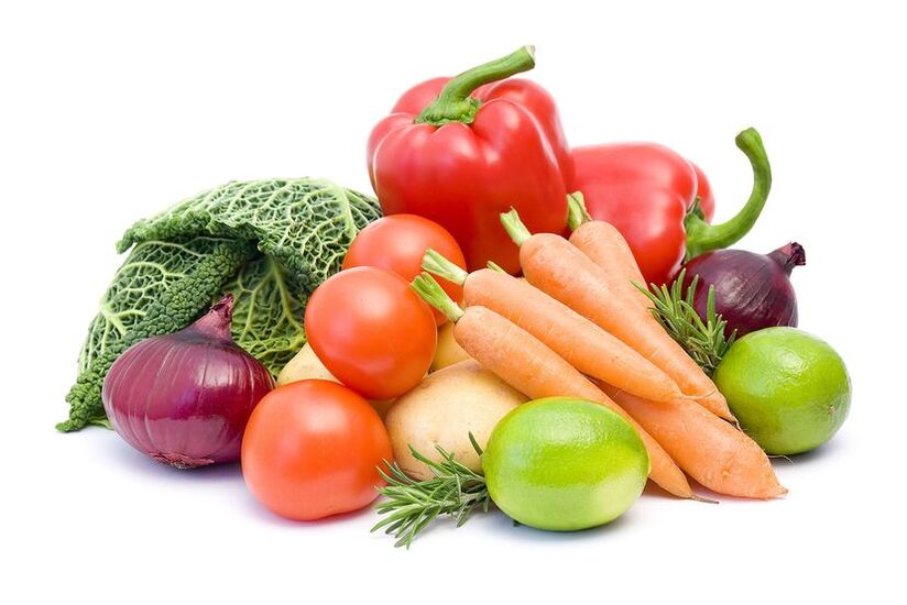 Various vegetables - the diet of the second day of the 6-leaf diet