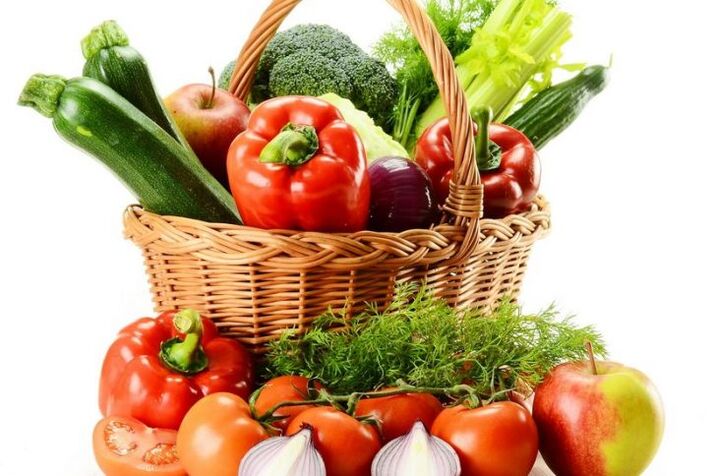 Vegetable basket for the 6 leaf diet